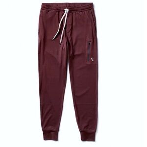 VUORI Men's Sunday Performance Joggers in Oxblood/ Dark Maroon  - M